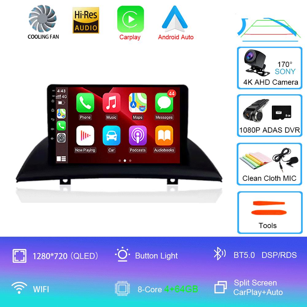 Для BMW X3 E83 2004 2005 2007-2012 9 дюймов Android 14 2din Радио DVD Автомобильный мультимедийный видеоплеер Навигация GPS 2 din dvd