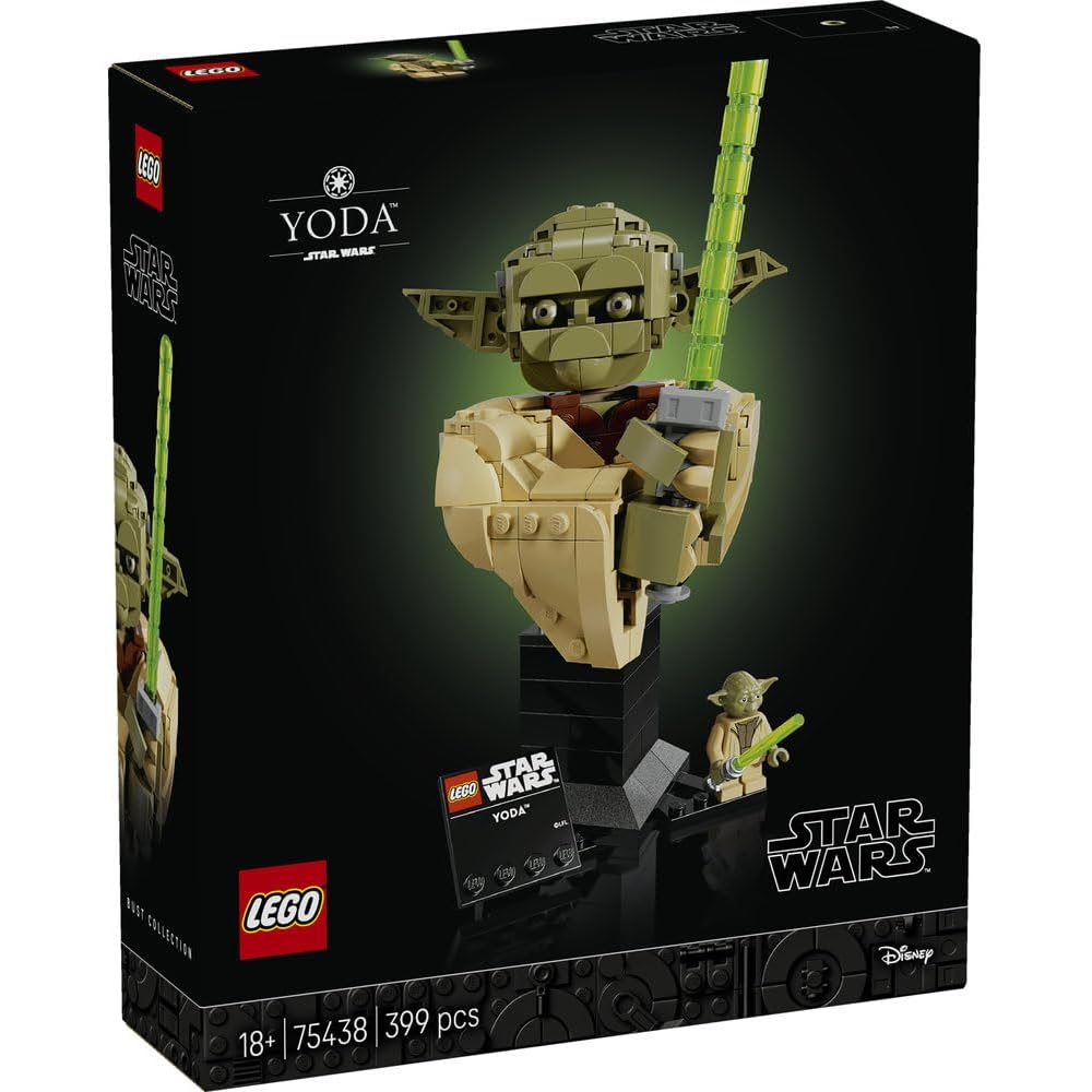 LEGO Star Wars Бюст Йоды Игрушка-конструктор Космическая Битва для Детей и Взрослых Коллекционный Блок 75438