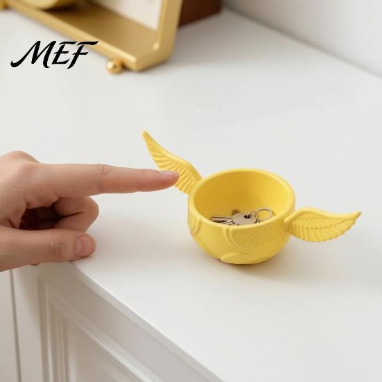 Exquisite Jewelry Storage Tray Angel Wing Trinket Dish, 3D Printed Multi-Functional Bowl for Small Earrings Rings Necklaces Keys Succulents,
