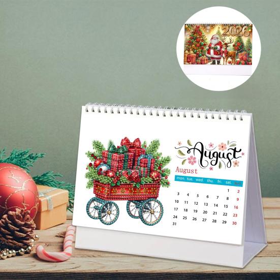 2026 Сделай сам настольный календарь Настольный календарь с алмазной мозаикой Стоящий месячный календарь-планировщик