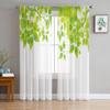 Leaves Plant Sheer Curtains for Bedroom Living Room Voile Window Curtains Tulle Curtains for Kids Room