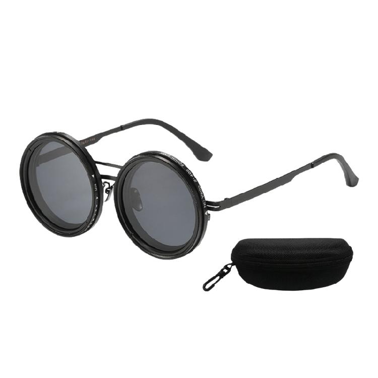Регулируемые затемняющие очки, тонированные очки, круглые поляризованные солнцезащитные очки, очки для рыбалки на открытом воздухе для женщин и мужчин