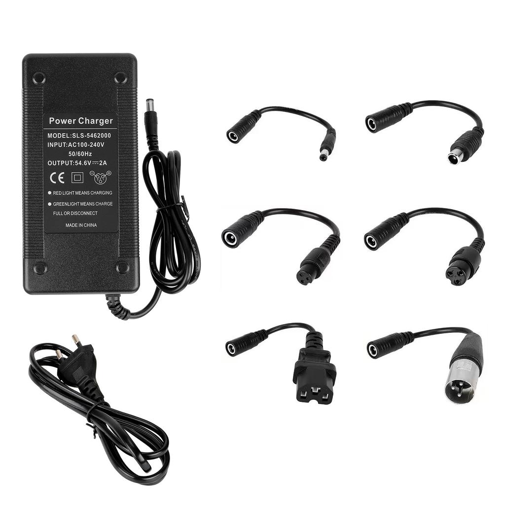 Electric Scooter Charger 54.6V 2A Power Adapter for Electric Scooter Electric Bikes