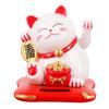 Solar Powered Maneki Neko Lucky Cat Welcoming Chinese Lucky Cat Waving Hand Beckoning Fortune Cat Figurines For Home Decor