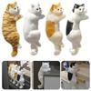 Cute Plush Simulated Cat Ornament Statue Car Decoration Plush Animal Sculpture Home Desk TV Hanging Toy Decoration
