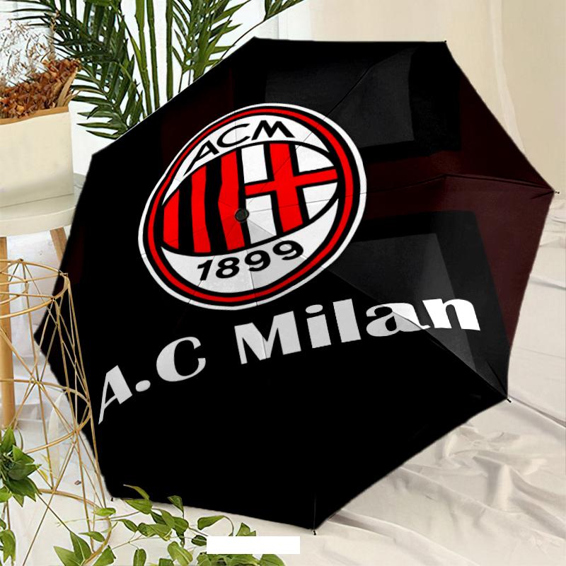 A-AC Milan Umbrella with Automatic Open/Close & Self-8-Rib Heavy-Duty Umbrella, Compact Travel Umbrella Suitable for Outdoor