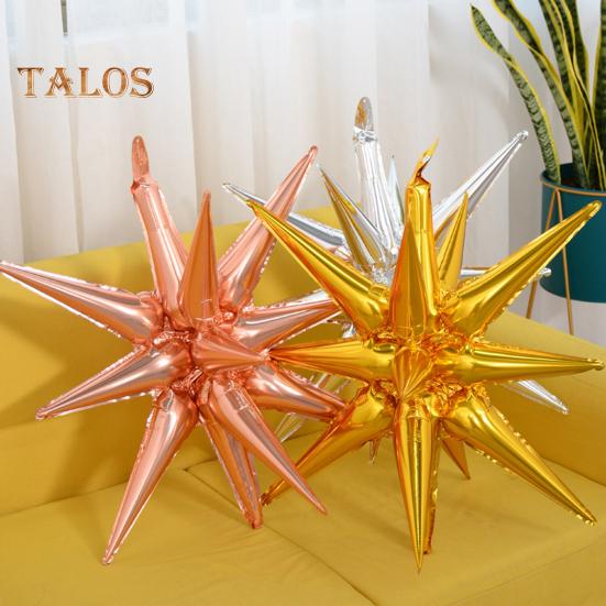 6 шт. Звездные шары 12-точечные звездные шары из фольги и майлара для свадебного юбилея, рождественского, новогоднего, дня рождения, вечеринки, принадлежностей