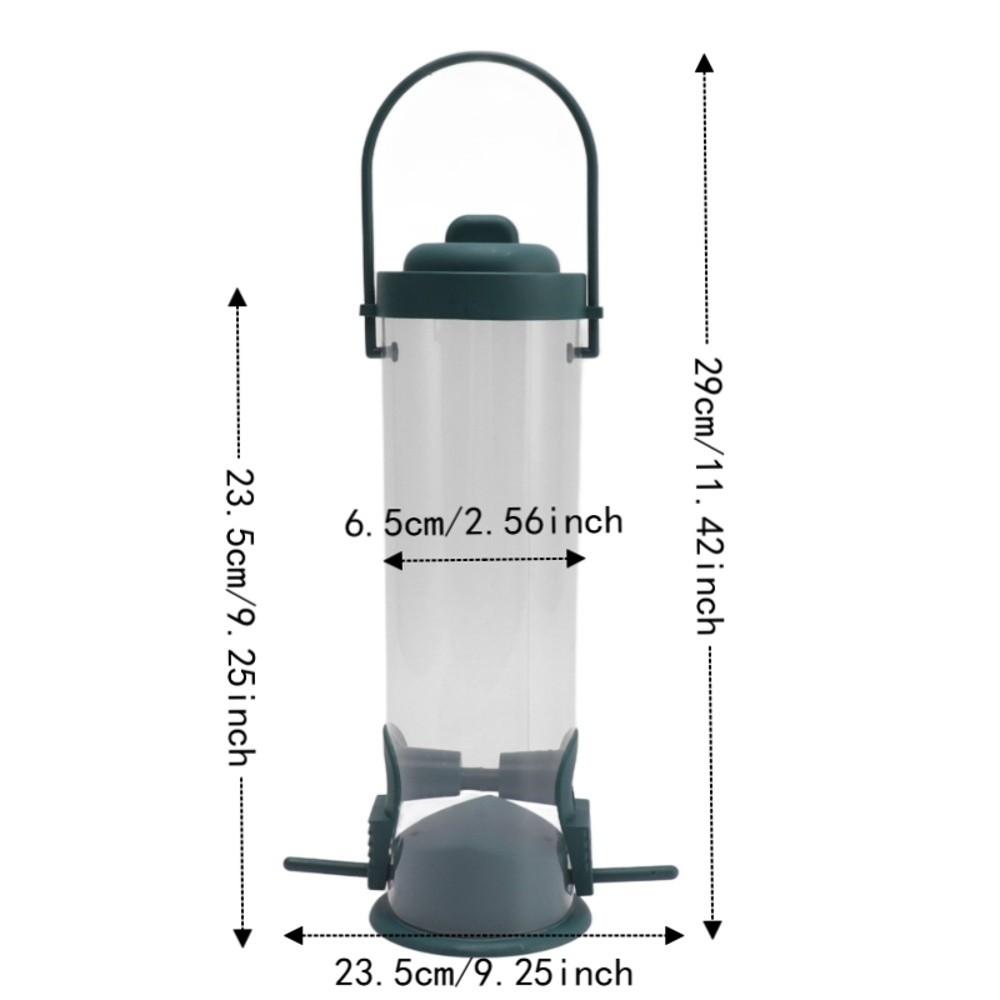 2 Sets Durable Bird Tube Feeder Plastic Hanging Bird Feeder Hanging Finch Feeder Patio