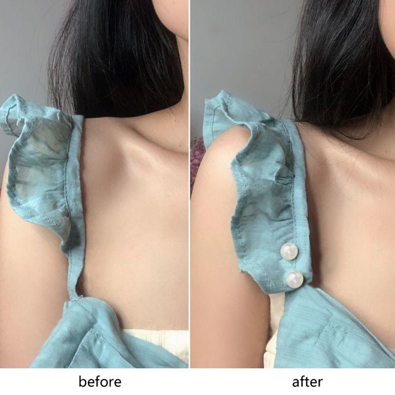 8Pcs Artificial Pearls Waist Button Tighteners Trousers Waistband Adjusters Clip for Dress Cardigan Shawl Safety Pin