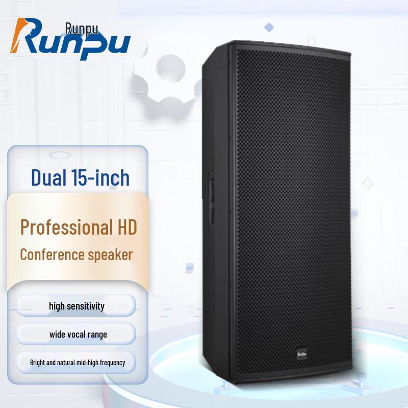 Runpu Professional Dual 15-inch Passive Conference Speaker (CN version)