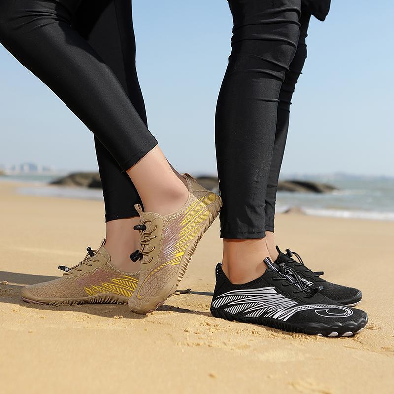 Быстросохнущие пляжные аквашузы для мужчин и женщин, дышащие, босоногие, водные кроссовки, нескользящая обувь для ходьбы по воде, для серфинга, каньонинга, рафтинга