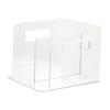 Book Storage Rack Transparent Book Organizer with Partitions Stationery Glasses Plastic Bookcase