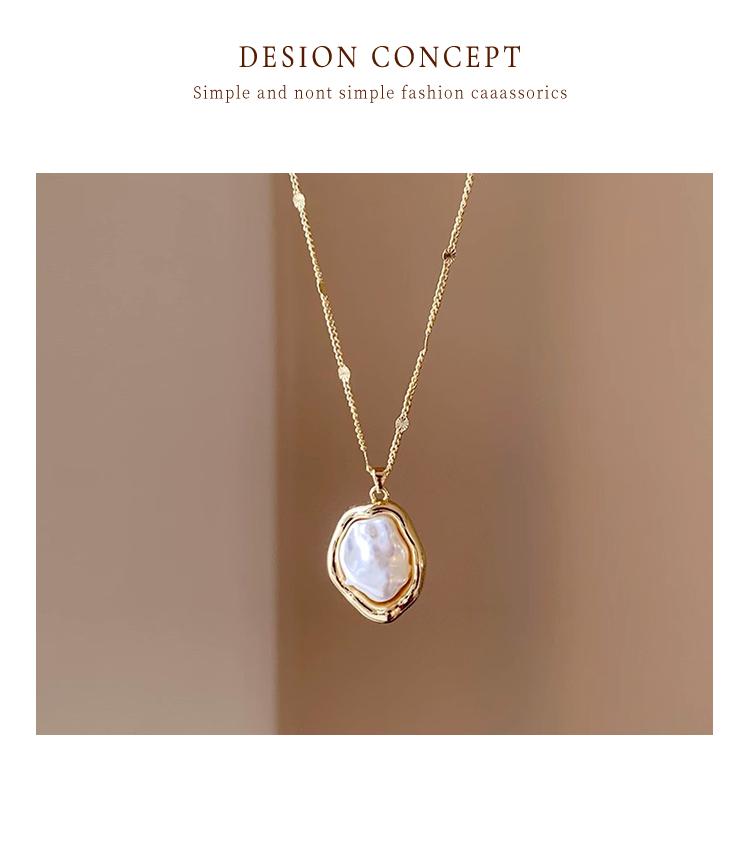 French Baroque necklace for women in autumn and winter 2024, new high-end style, elegant temperament, collarbone chain, sweater chain