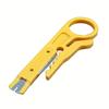 Yellow Portable Wire Stripper and Crimper Pliers Compact Cable Cutter Tool for UTP/STP Data Wires, Safe and Easy To Use Ideal for Modular Connectors