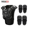 WOSAWE Professional Motorcycle Protective Gear Chest Protection Motorcross Racing Armor Vest Knee Pads & Elbow Guards