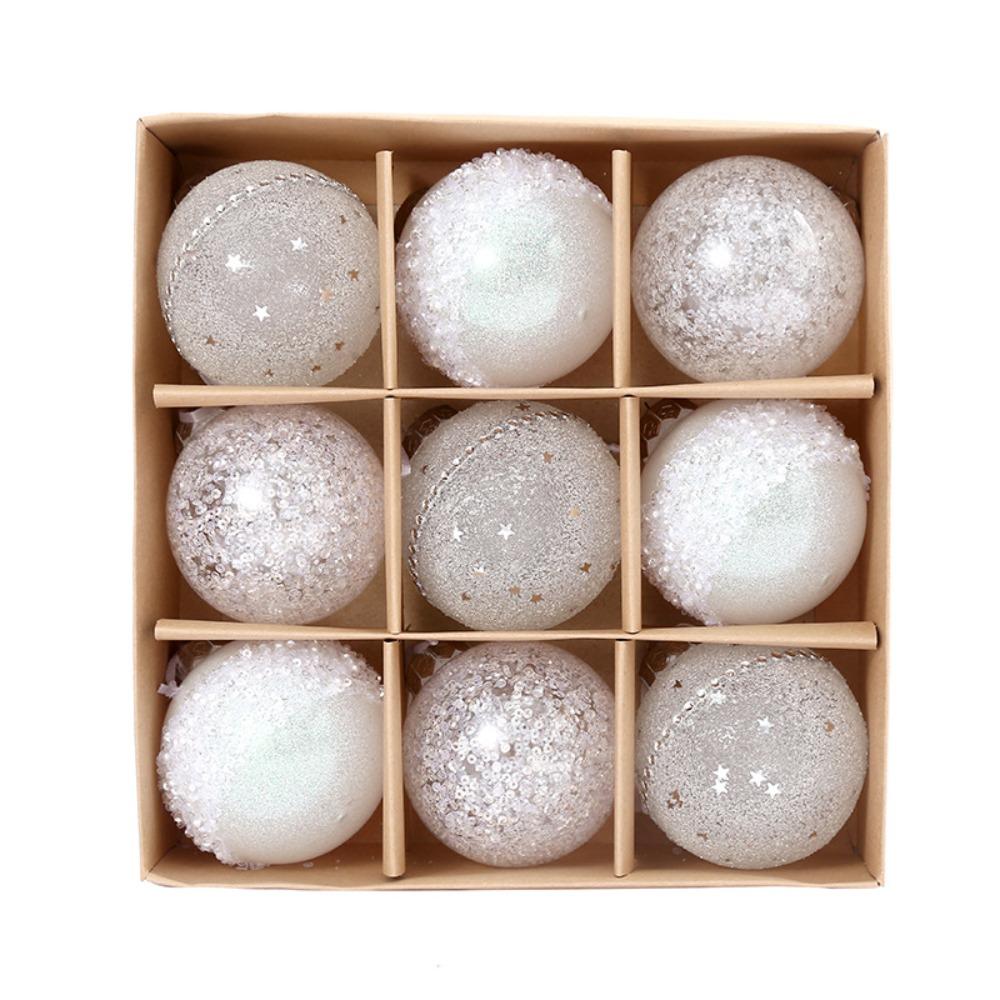 9 шт. 8 см Рождественские шары набор ПЭТ многоразовые рождественские подвесные шары изысканные небьющиеся елочные украшения детские подарки