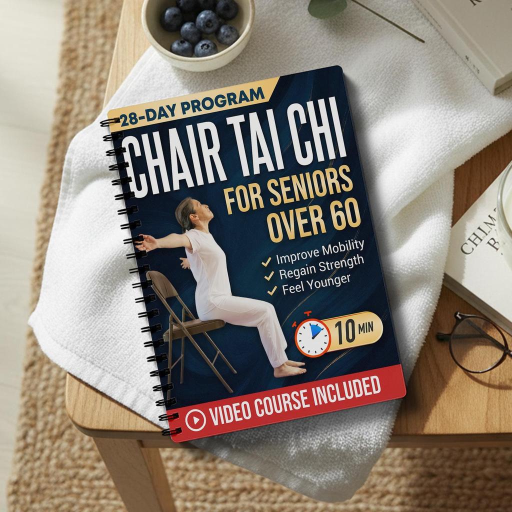 28-дневный блокнот по Тайцзи на стуле: Тай Чи для людей старше 60 лет