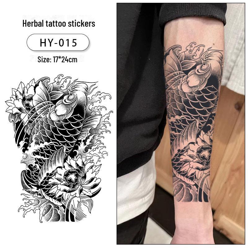 Водостойкие, долговечные наклейки-татуировки с изображением травяных цветов для мужчин и женщин — полуперманентные, неотражающие татуировки на руки и ноги