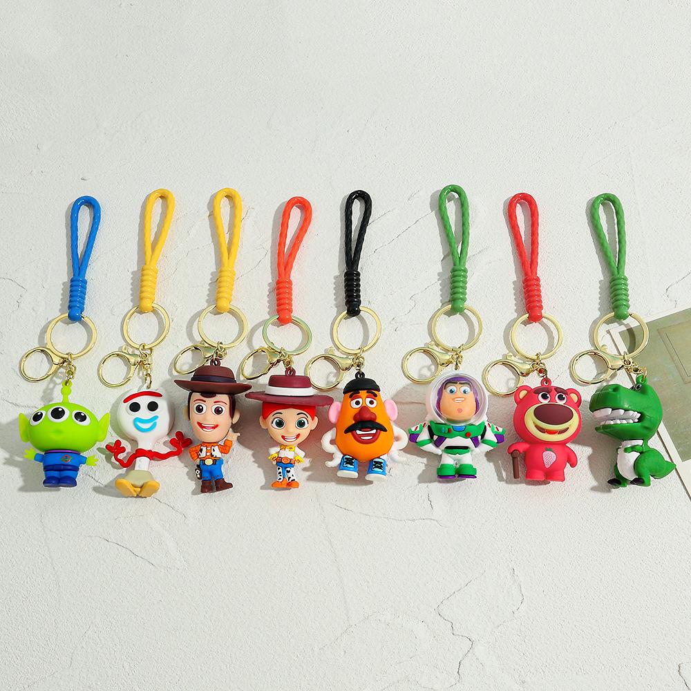 Брелок-фигурка Вуди Базз Инопланетянин Smarty Pants Брелок для ключей машины Милый кукольный брелок Подарок на день рождения Рождество для детей