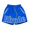 В наличии RHUDE Повседневные пляжные шорты свободного кроя с буквенным принтом и цветовыми блоками