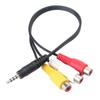 Cable Extension Male To Female Audio 3.5mm Mini AV TO 3 RCA Adapter Cable Cord for TV DVD Connector