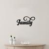 Металлический настенный знак «Семейный» — курсивный декоративный акцент, словесный знак для декора стен, настенное искусство и металлическое настенное украшение