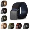 Men's Metal-free Security Check Classic Casual Web Belt for Fat Man Waistband Nylon Waist Belt