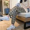 Новые женские брюки леггинсы новые весенние и осенние клетчатые маленькие свободные повседневные спортивные штаны