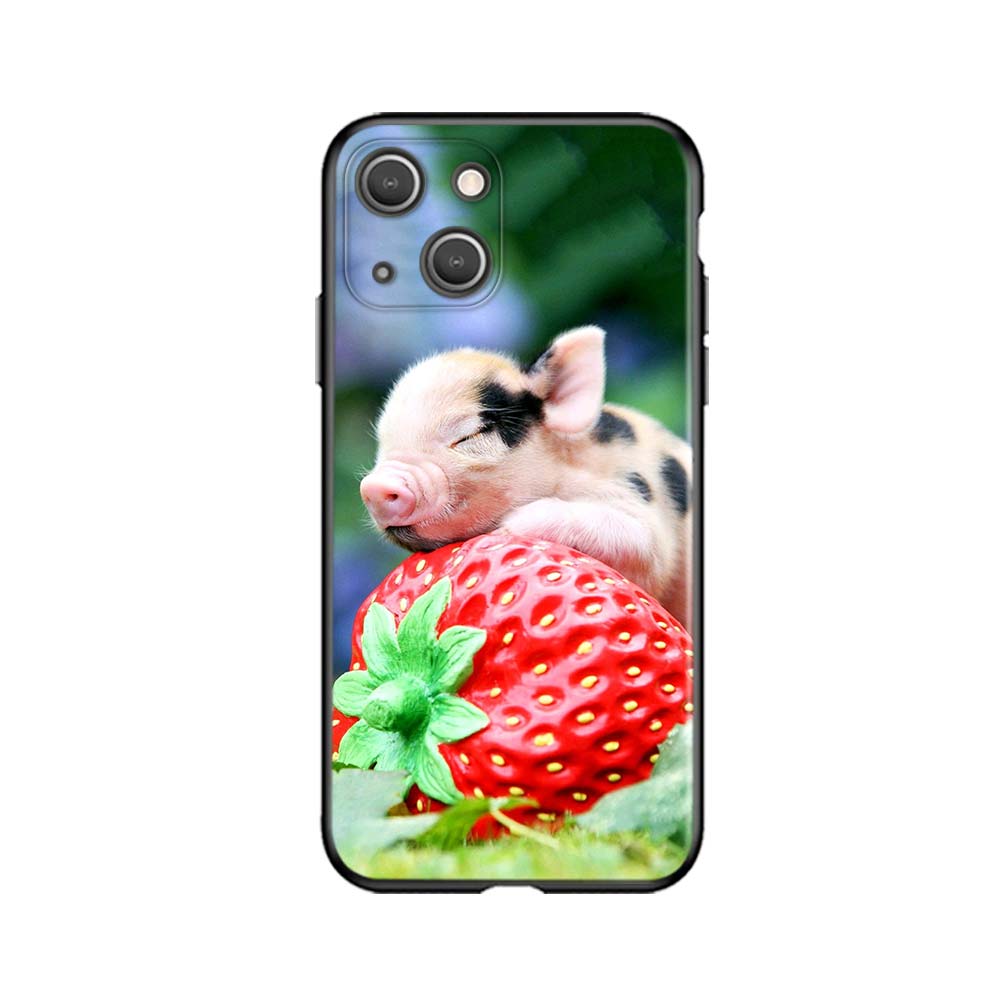 For Xiaomi Poco F3 M3 X3 GT Mi 11 11i 11T Ultra Redmi Note 10 10S The Pink Pig Cute For iPhone 13 Mini Pro Max Phone Case