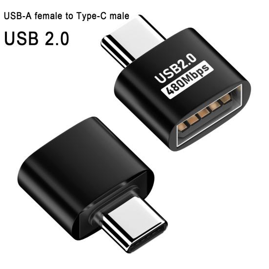 Адаптер для телефона Type-C на USB-A 2.0 480 Мбит/с Высокоскоростная передача данных Многофункциональный зарядный адаптер