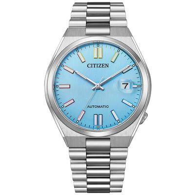 Часы Citizen Collection Механические часы Автоматические с ручным заводом Водонепроницаемые Бирюзовые Синие TSUYOSA Collection Серебряные [Citizen] NJ0151-53L Мужские