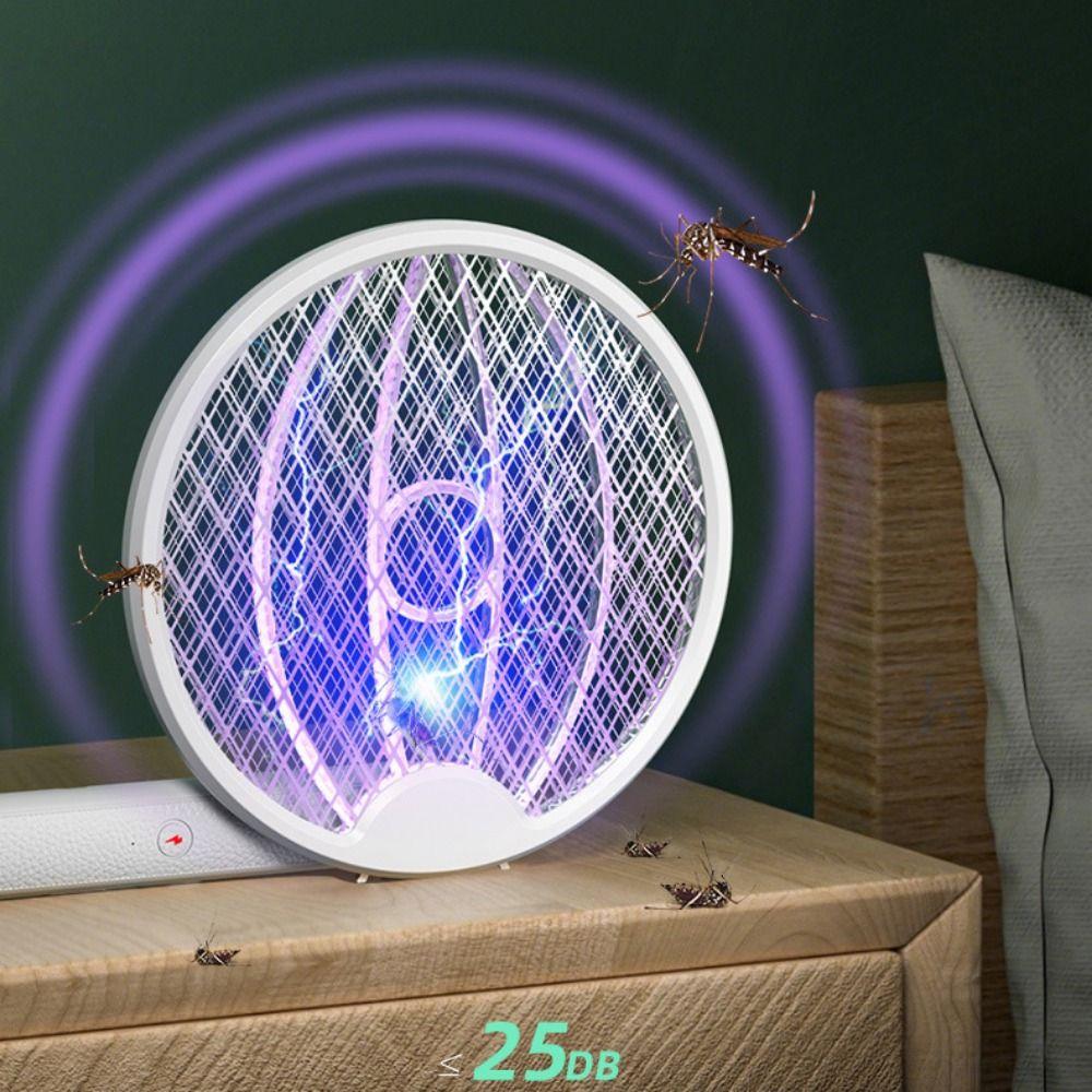 Foldable Electric Mosquito Swatter USB Rechargeable Mosquito Killer Lamp Indoor Use