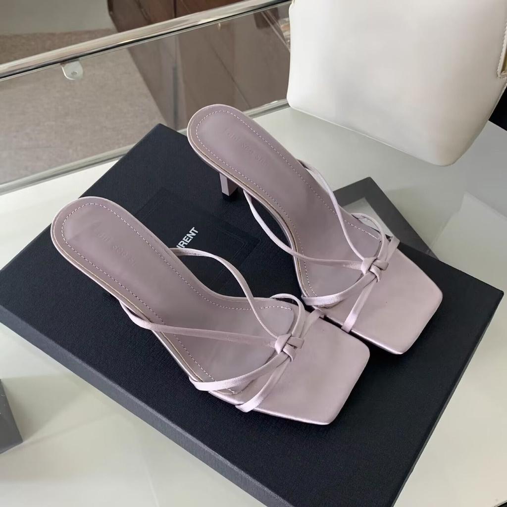 Fairy Wearing Open-toed Stiletto Heels 2025 Summer Sandals Cross-strap French Leopard Print High-heeled Cool Slippers Female