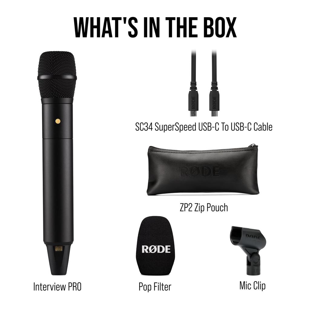 RODE Microphones Беспроводной ручной конденсаторный микрофон для интервью Interview Pro INTERVIEWPRO