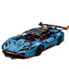 1:Набор строительных блоков "14 синих спортивных автомобилей", Подходит для 14+, Образовательная сборная модель, Украшение для дома и подарок