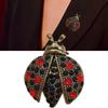 Elegant Ladybug Brooch Pin For Women Sparkling Crystal Enamel Jewelry Accessory Gift Idea Elegant Diamond Beetle Pin