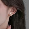 Серьги-гвоздики из стерлингового серебра 999 пробы в виде узла Жуйи, Простые женские серьги в китайском стиле