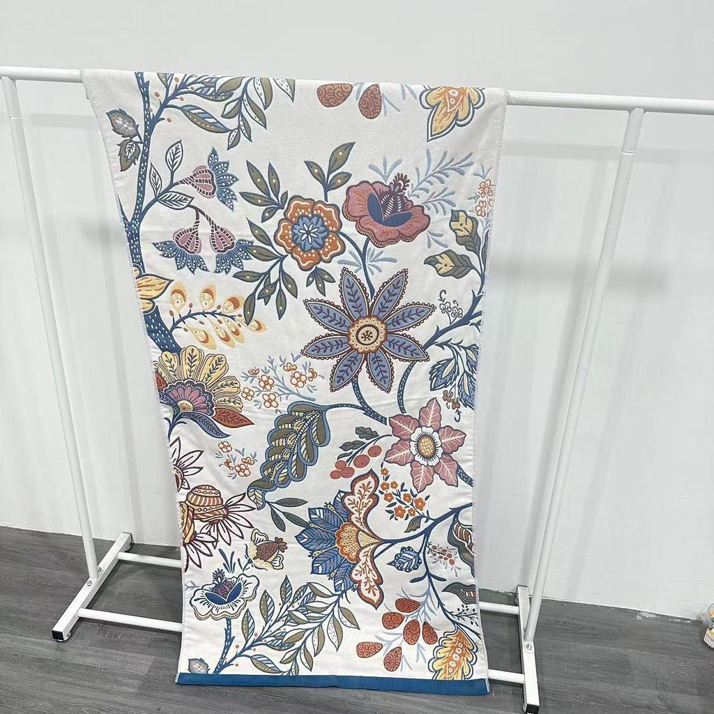 Extra Large Cotton Gauze Cartoon Bath Towel - Soft, Quick-Drying for Adults & Kids