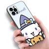 Кавайный чехол Cinnamoroll для Apple iPhone 12 13 Mini 11 14 15 Pro Max 7 8 Plus X XR XS SE 2020 2022 Черный силиконовый чехол