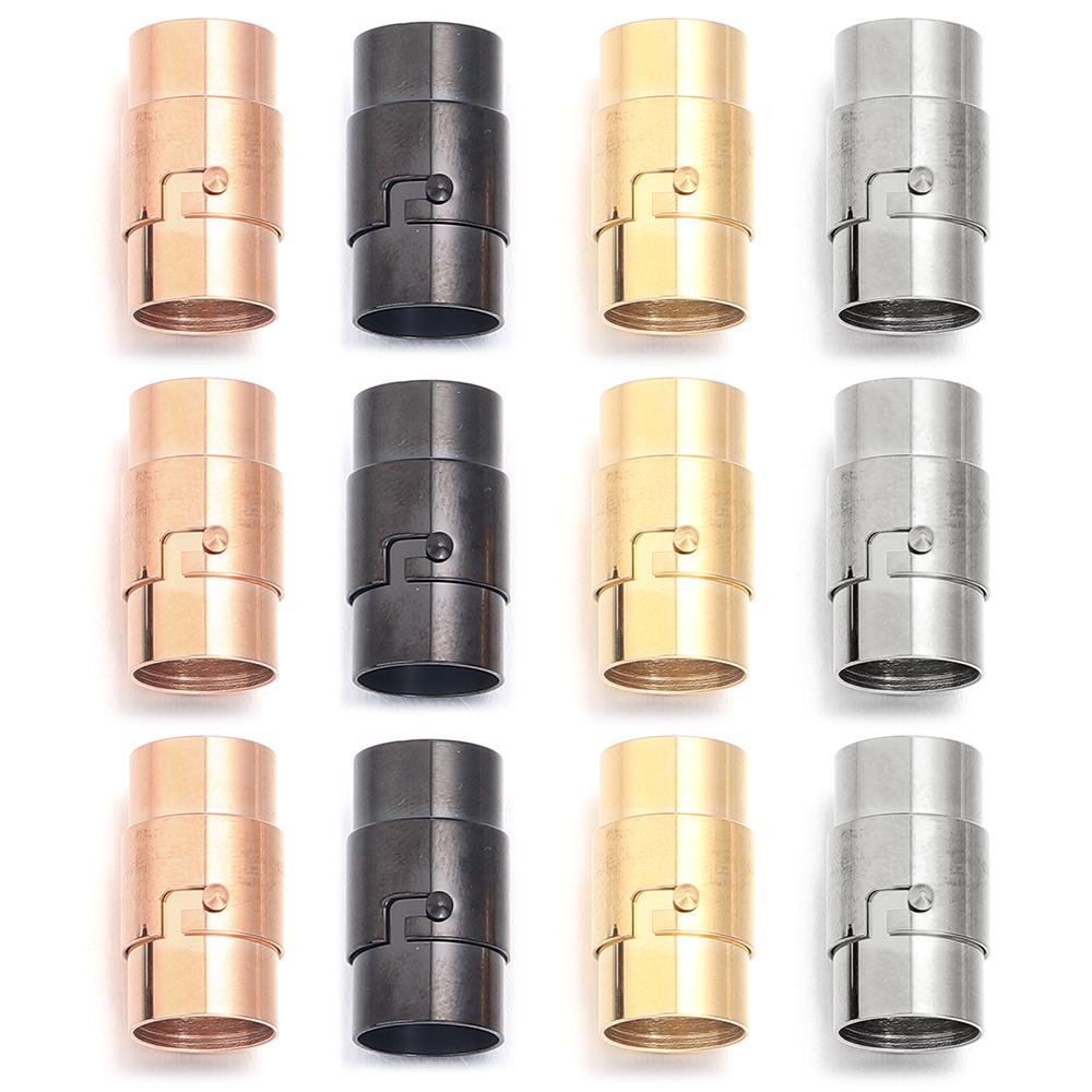 Stainless Steel Magnetic Clasps Bracelet Cord End Caps Connectors For Leather Bracelet Necklace Craft Jewelry Making Supplies
