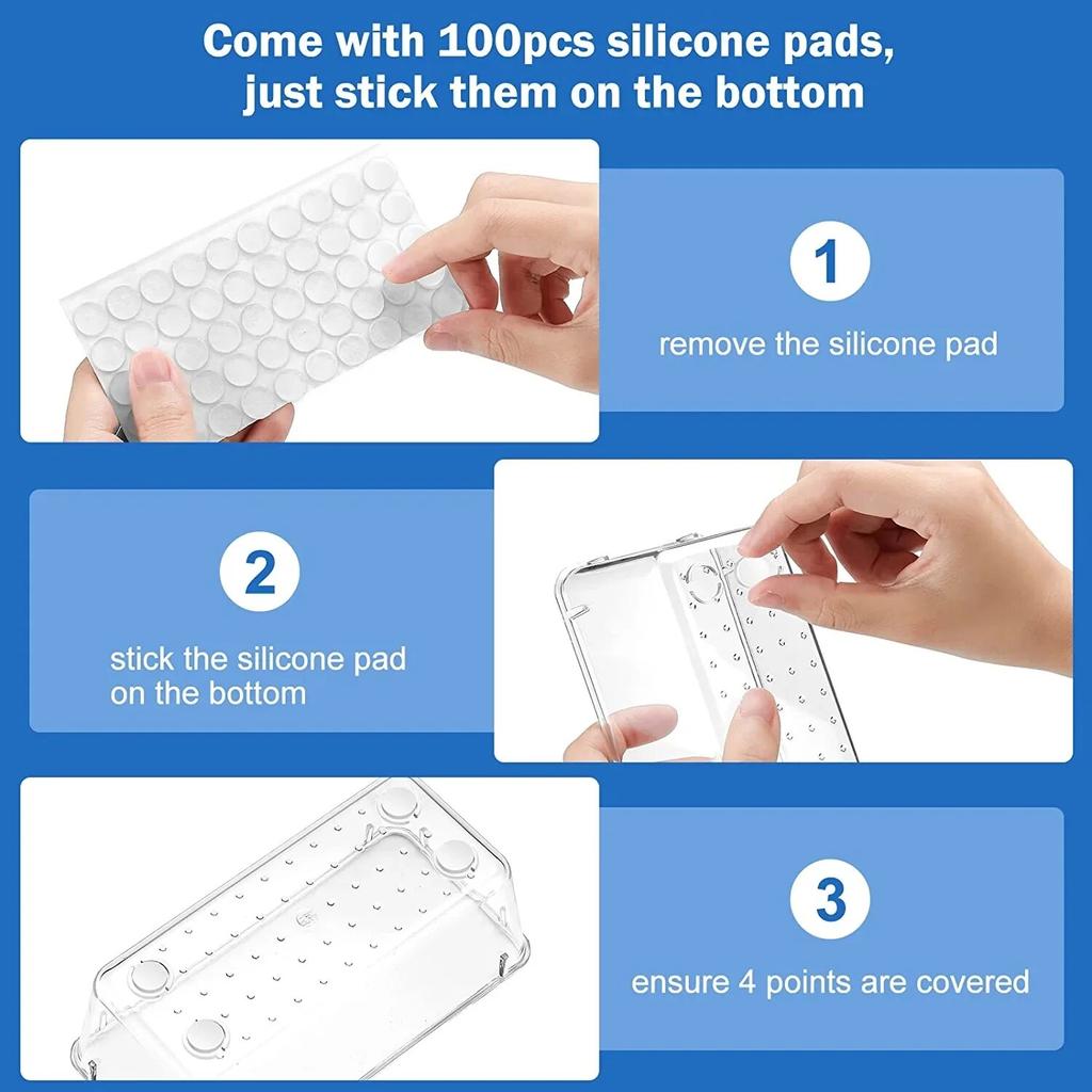 7/14 Pcs Drawer Organizers Set Clear Plastic Desk Dividers Bins Bedroom Dresser Office Storage Box for Makeup Jewelries Gadgets