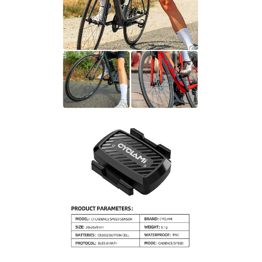 CYCLAMI Датчик каденса Скорость C1 ANT Bluetooth 5.0 Спидометр GPS Велокомпьютер Для GARMIN iGPSPORT BSC100s Bryton G2 plus G+