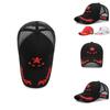 Stylish Red Baseball Cap With Star Embroidery For Men And Women Summer Sun Protection