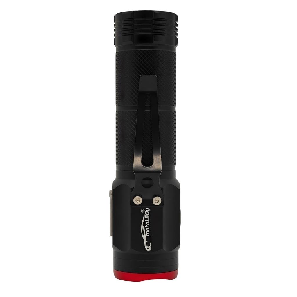 Фонарик 3x LED с магнитом, 900 лм, USB C, 5 режимов работы