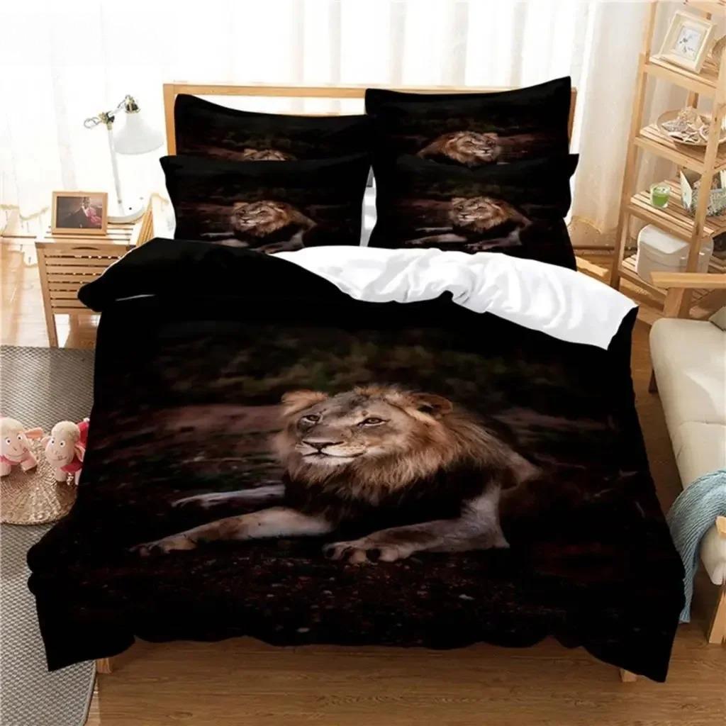 Lion Bedding Set Duvet Cover Set 3d Bedding Digital Printing Bed Linen Queen Size Bedding Set Fashion Design
