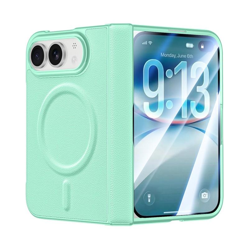 Magnetic Snap-on Leather Case With Screen Protector IPhone Duo Full Coverage Slim Back Cover