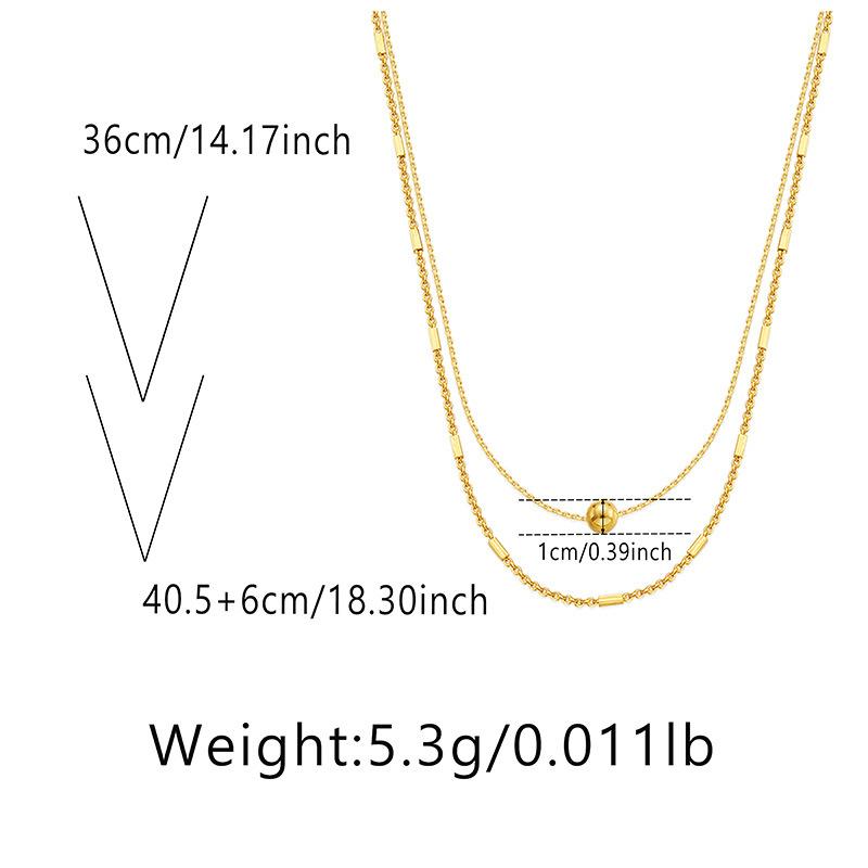 Gold Plated Lucky Bead Collarbone Necklace Ins Style Women S Fashion Choker