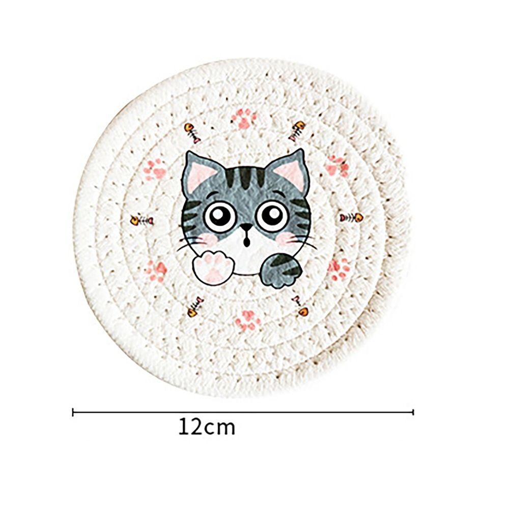 Cartoon S/L Coasters Tableware Waterproof Bowl Dish Pot Mats Cotton Heat Insulation Pad for Home Kitchen