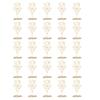 25Pcs Table Number Stands Flower Style Stable Stainless Steel Widely Used Place Card Holder for