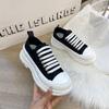 Canvas Shoes Female Student Board Shoes Single Casual Little White Shoes Low Top Thick Sole Trend Sports